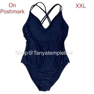 HURLEY WOMEN'S BLUE ONE PIECE SWIMSUIT